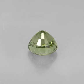 Turmalina verde natural 1,01ct, corte redondo, VVS