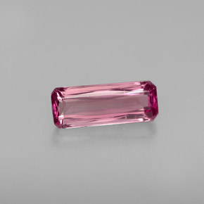 Turmalina rosa natural 0,81ct, corte esmeralda, VVS-VS