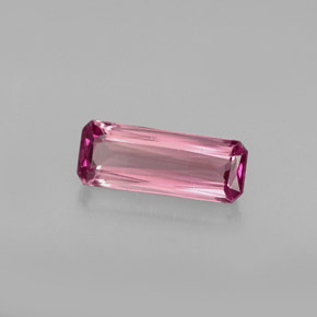 Turmalina rosa natural 0,81ct, corte esmeralda, VVS-VS
