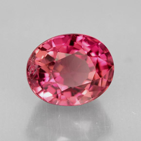 Turmalina rosa natural 1,45ct, corte oval, VS-SI