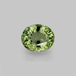 Turmalina verde natural 1,21ct, corte oval, IF