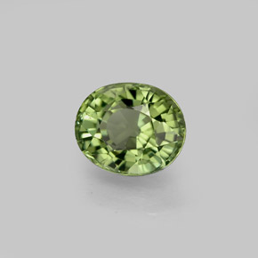 Turmalina verde natural 1,21ct, corte oval, IF