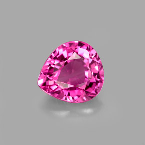 Turmalina rosa natural 1,61ct, formato de pêra, VS