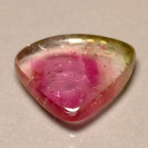Turmalina bicolor natural 3,30ct, transparente, transparente/translúcido