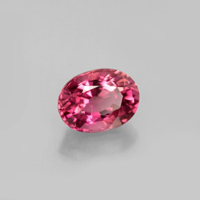 Turmalina rosa natural 1,08ct, corte oval, VVS-VS