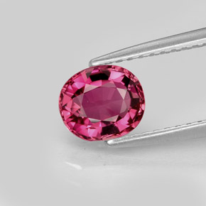 Turmalina rosa natural 1,01ct, corte oval, VVS