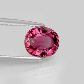 Turmalina rosa natural 1,01ct, corte oval, VVS