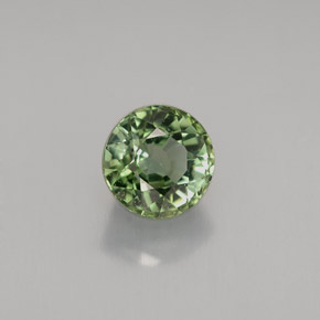 Turmalina verde natural 1,08ct, corte redondo, VVS