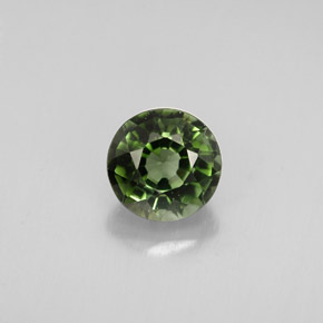 Turmalina verde natural 1,18ct, corte redondo, VVS