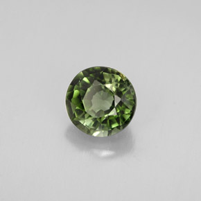 Turmalina verde natural 1,18ct, corte redondo, VVS