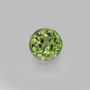Turmalina verde natural 1,00ct, corte redondo, VS-SI
