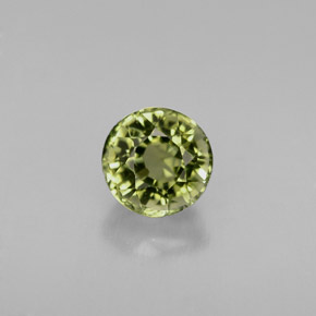 Turmalina verde natural 1,09ct, corte redondo, VVS