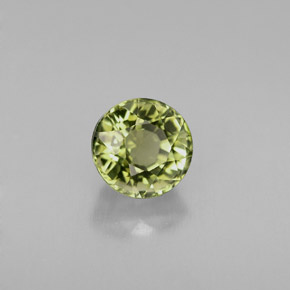 Turmalina verde natural 1,09ct, corte redondo, VVS
