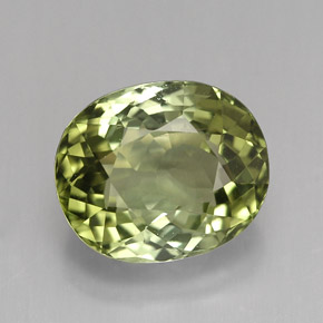 Turmalina verde natural 4,12ct, corte oval, VVS