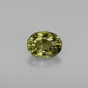 Turmalina verde natural 0,91ct, corte oval, VVS