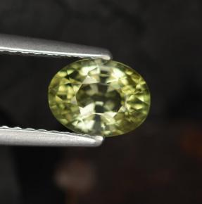 Turmalina verde natural 0,96ct, corte oval, VVS