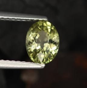 Turmalina verde natural 0,96ct, corte oval, VVS