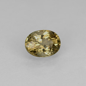 Turmalina amarelo natural 0,89ct, corte oval, VVS