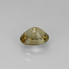 Turmalina amarelo natural 0,89ct, corte oval, VVS