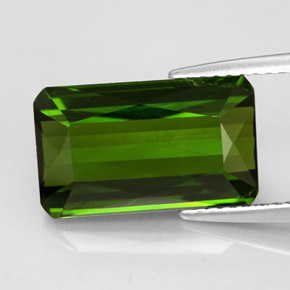 Turmalina verde natural 5,57ct, corte esmeralda, VVS