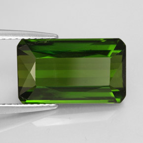 Turmalina verde natural 5,57ct, corte esmeralda, VVS