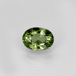 Turmalina verde natural 1,11ct, corte oval, VVS