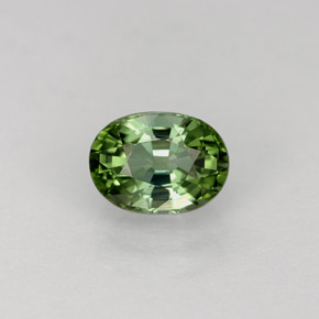 Turmalina verde natural 1,08ct, corte oval, VVS