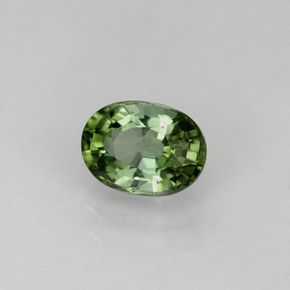 Turmalina verde natural 1,08ct, corte oval, VVS