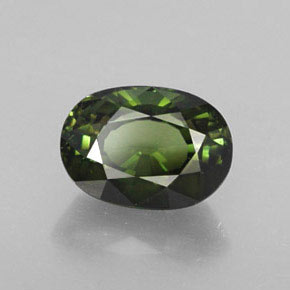 Turmalina verde natural 1,09ct, corte oval, VVS
