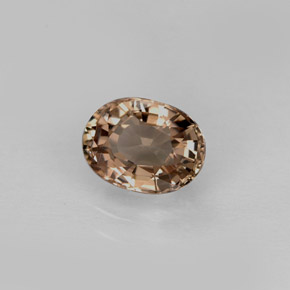 Turmalina marrom natural 1,03ct, corte oval, VVS-VS