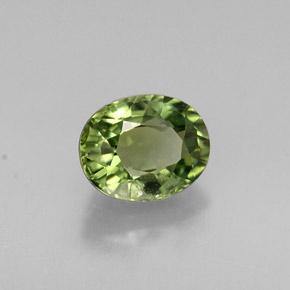 Turmalina verde natural 0,83ct, corte oval, VVS-VS