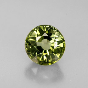 Turmalina verde natural 1,06ct, corte redondo, VVS