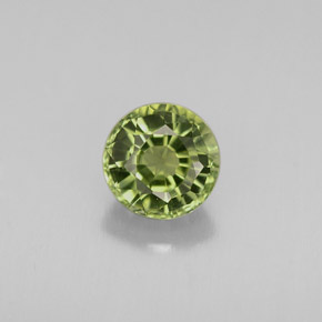 Turmalina verde natural 0,86ct, corte redondo, VVS