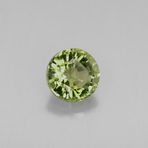 Turmalina verde natural 0,86ct, corte redondo, VVS