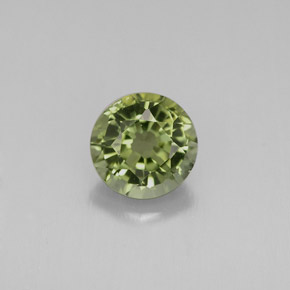 Turmalina verde natural 0,83ct, corte redondo, VVS