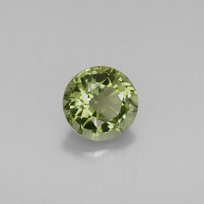 Turmalina verde natural 0,83ct, corte redondo, VVS
