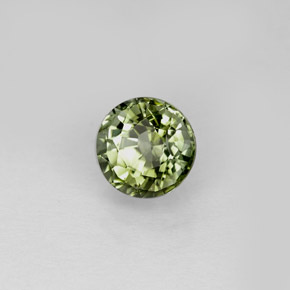 Turmalina verde natural 1,10ct, corte redondo, VVS