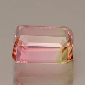 Turmalina multicolorido natural 2,00ct, corte esmeralda, VVS