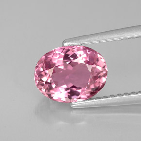 Turmalina rosa natural 1,89ct, corte oval, VS