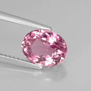 Turmalina rosa natural 1,89ct, corte oval, VS