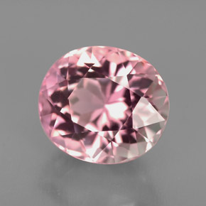 Turmalina rosa natural 3,37ct, corte oval, VVS-VS
