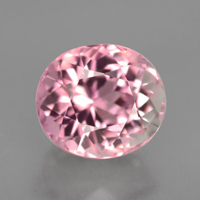 Turmalina rosa natural 3,37ct, corte oval, VVS-VS