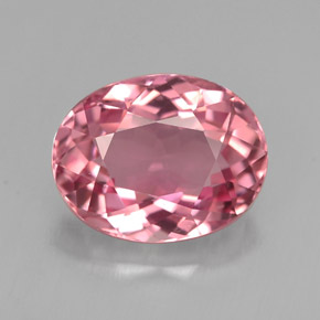 Turmalina rosa natural 2,07ct, corte oval, VVS-VS