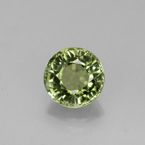Turmalina verde natural 0,81ct, corte redondo, VVS-VS