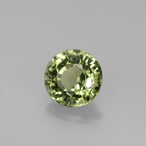 Turmalina verde natural 0,81ct, corte redondo, VVS-VS