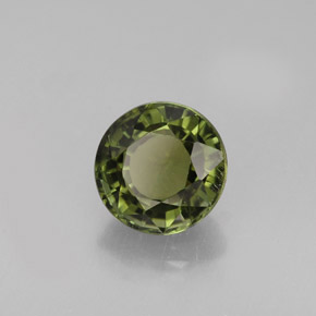 Turmalina verde natural 1,28ct, corte redondo, VS