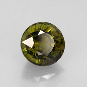 Turmalina verde natural 1,40ct, corte redondo, VVS-VS