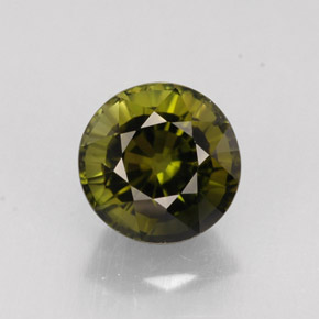 Turmalina verde natural 1,40ct, corte redondo, VVS-VS