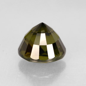 Turmalina verde natural 1,40ct, corte redondo, VVS-VS