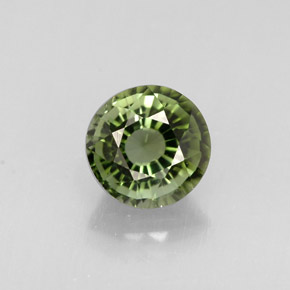 Turmalina verde natural 0,86ct, corte redondo, VVS-VS
